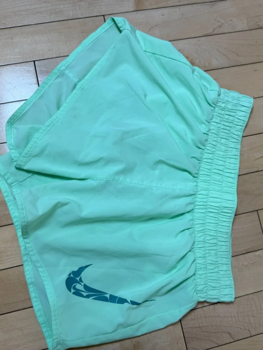 NIKE Dri Fit Lime Green Running Shorts Lined Lightweight Size XS